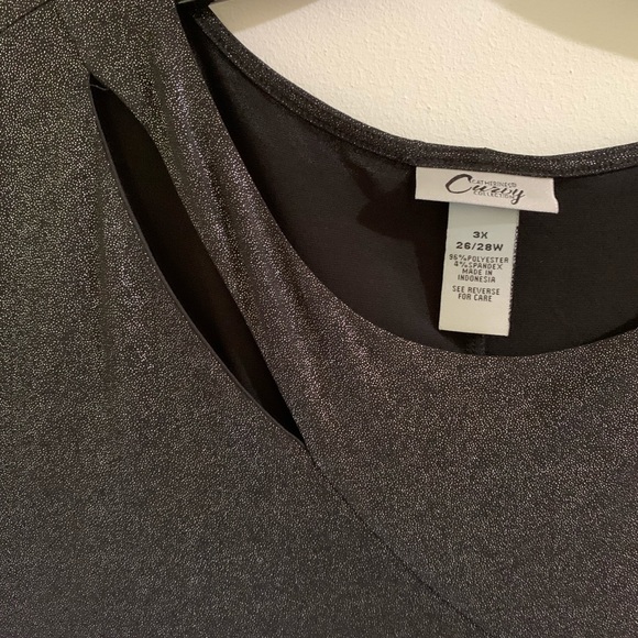 Night Out Pewter Shimmer Dress with Cut Out 26/28 - Picture 4 of 6